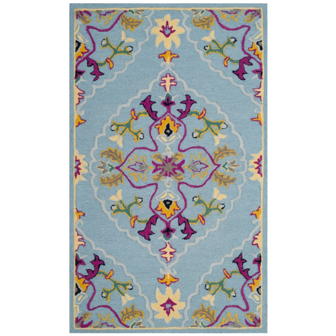 SAFAVIEH Bellagio BLG605B Handmade Light Blue /Multi Rug Image 6