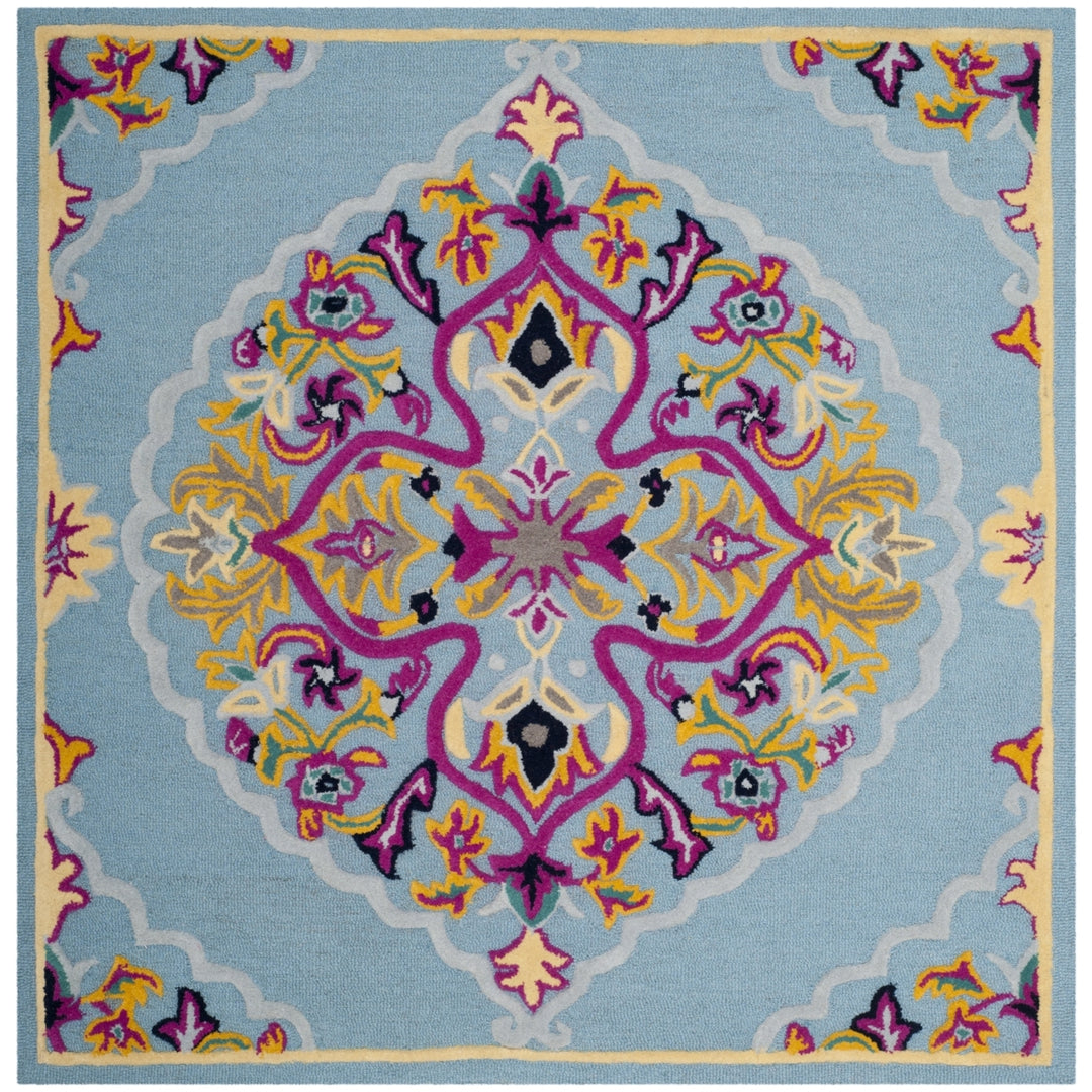 SAFAVIEH Bellagio BLG605B Handmade Light Blue /Multi Rug Image 8