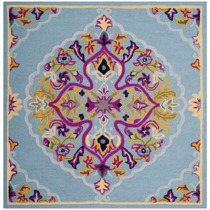 SAFAVIEH Bellagio BLG605B Handmade Light Blue /Multi Rug Image 8