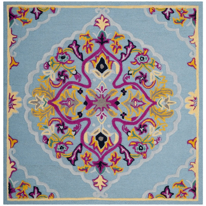 SAFAVIEH Bellagio BLG605B Handmade Light Blue /Multi Rug Image 1