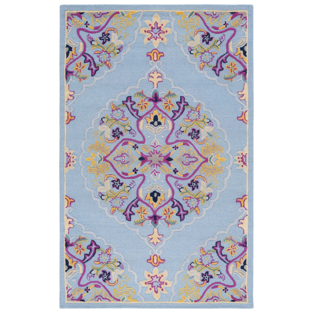 SAFAVIEH Bellagio BLG605B Handmade Light Blue /Multi Rug Image 9