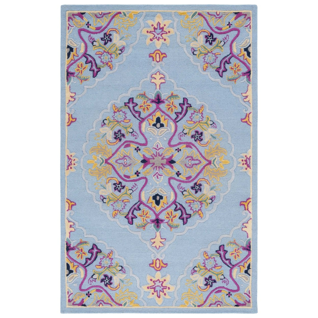 SAFAVIEH Bellagio BLG605B Handmade Light Blue /Multi Rug Image 1