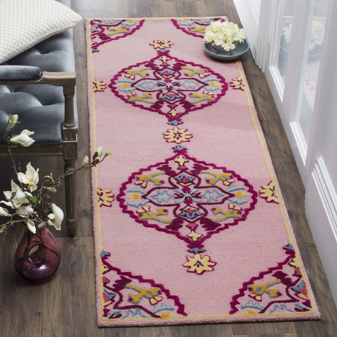 SAFAVIEH Bellagio BLG605A Handmade Pink / Multi Rug Image 11