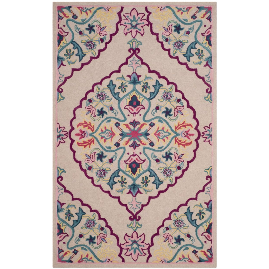 SAFAVIEH Bellagio BLG605E Handmade Light Pink /Multi Rug Image 1