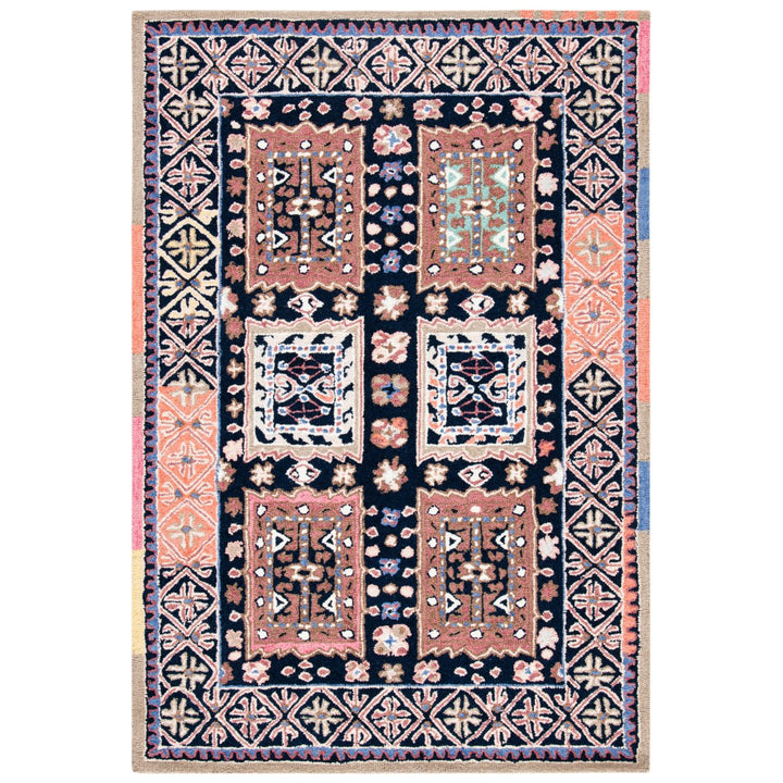 SAFAVIEH Bellagio BLG609Z Handmade Black / Navy Rug Image 1