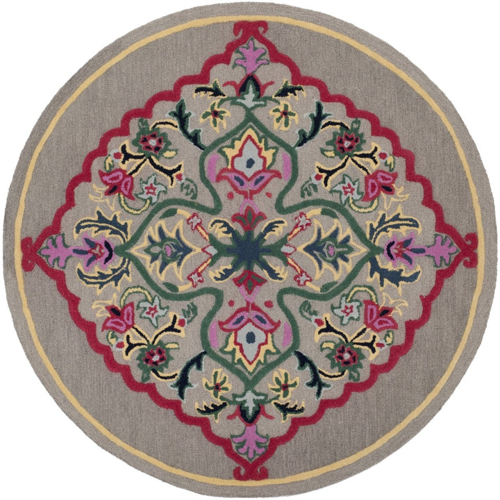 SAFAVIEH Bellagio BLG605D Handmade Dark Grey / Multi Rug Image 7