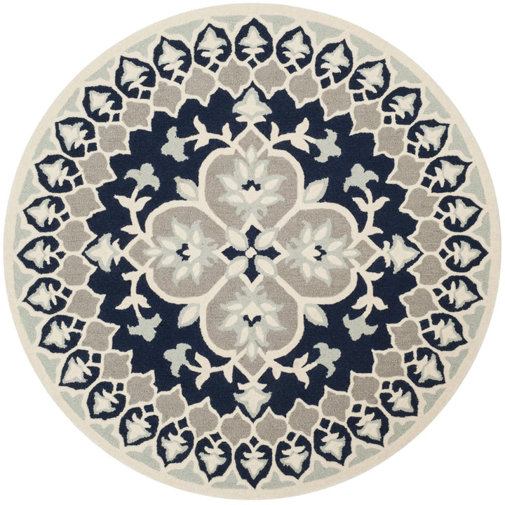 SAFAVIEH Bellagio BLG610C Handmade Navy Blue / Ivory Rug Image 1