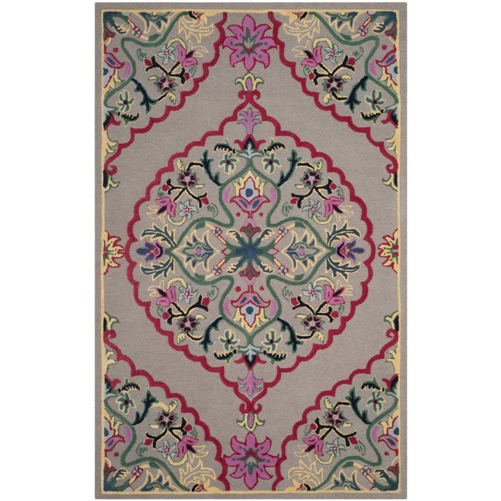 SAFAVIEH Bellagio BLG605D Handmade Dark Grey / Multi Rug Image 9