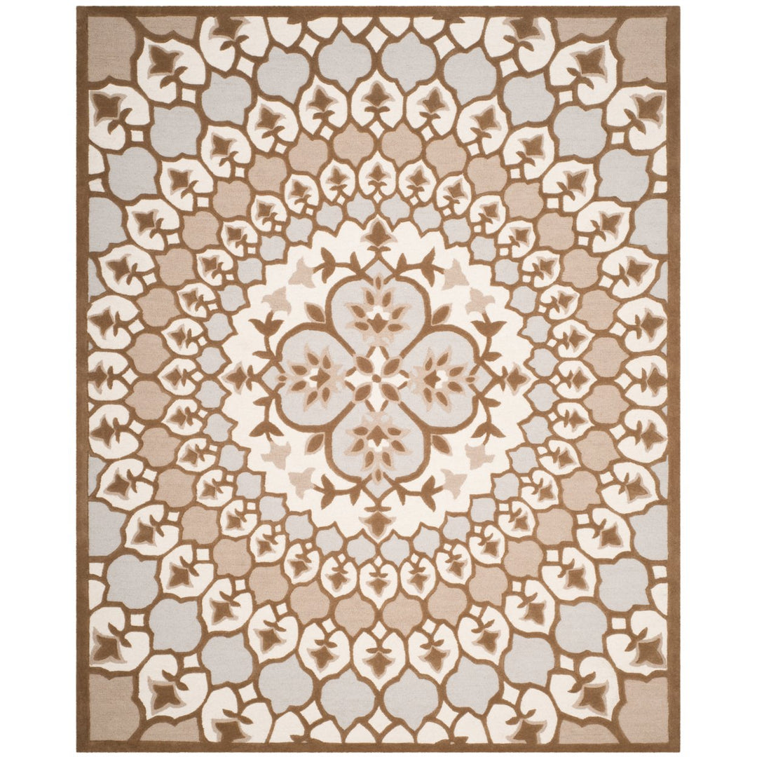 SAFAVIEH Bellagio BLG610B Handmade Ivory /Dark Beige Rug Image 1