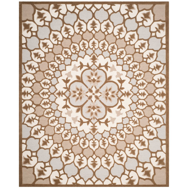 SAFAVIEH Bellagio BLG610B Handmade Ivory /Dark Beige Rug Image 1