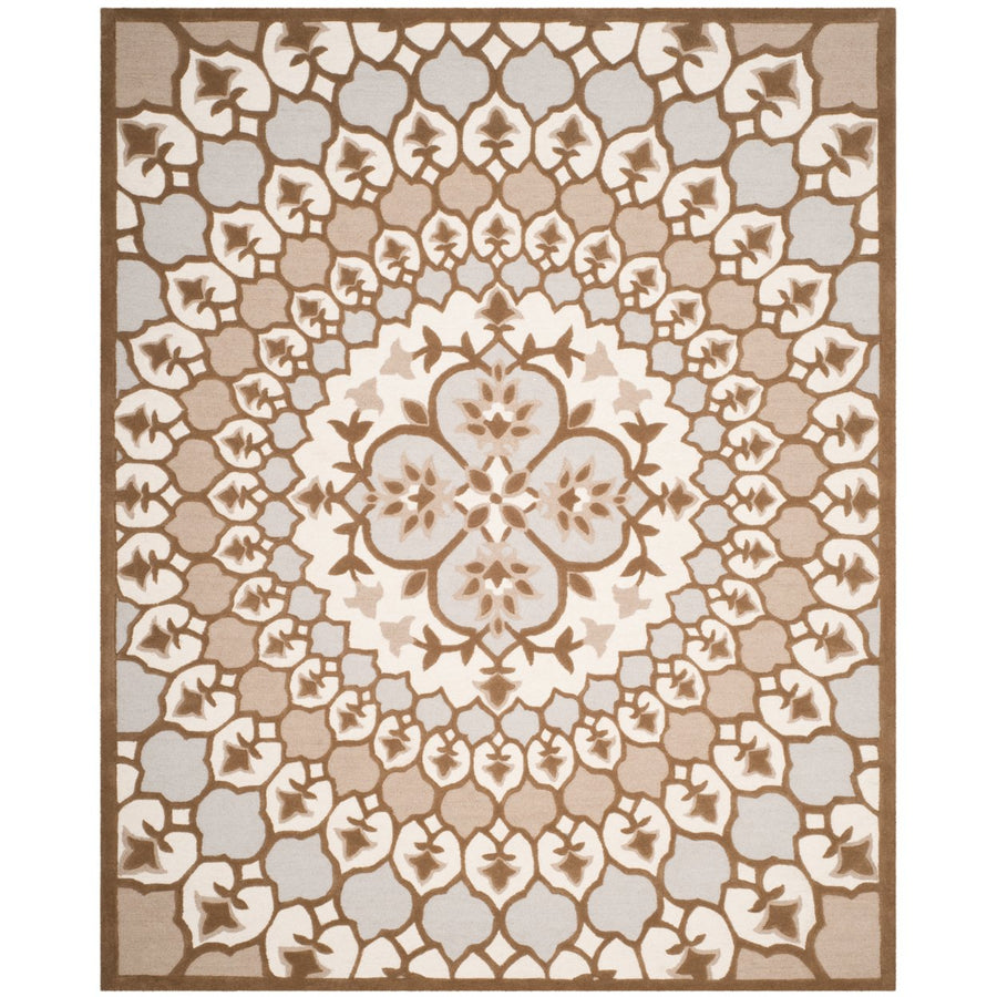 SAFAVIEH Bellagio BLG610B Handmade Ivory /Dark Beige Rug Image 1