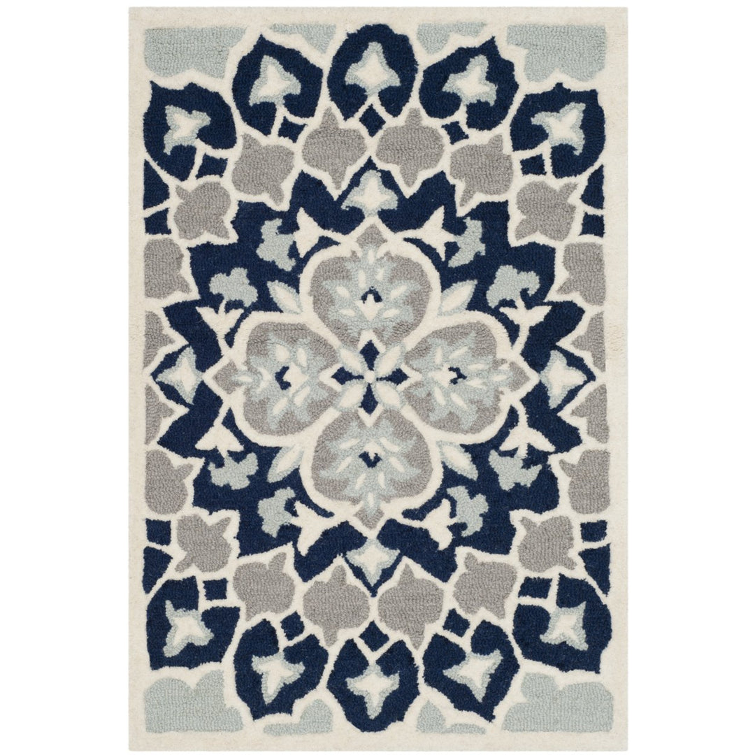 SAFAVIEH Bellagio BLG610C Handmade Navy Blue / Ivory Rug Image 8