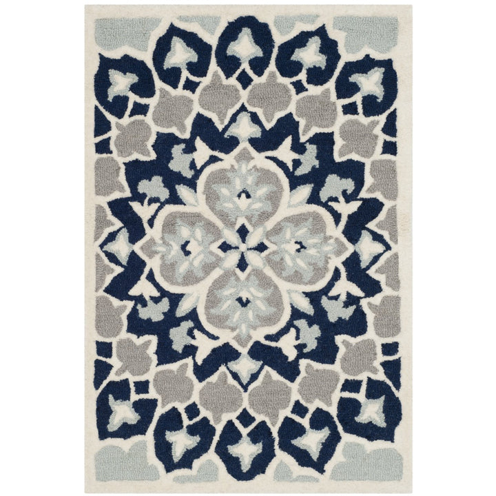 SAFAVIEH Bellagio BLG610C Handmade Navy Blue / Ivory Rug Image 8