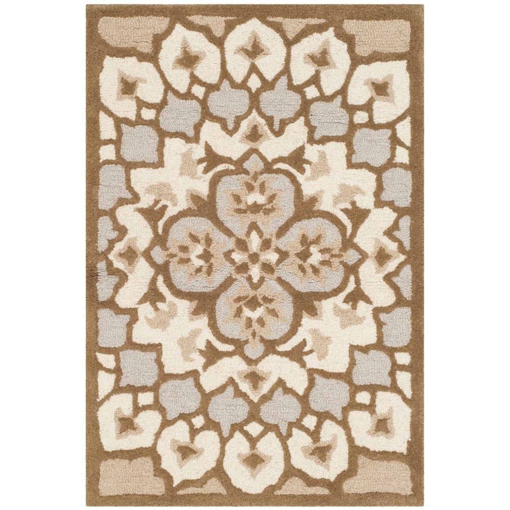 SAFAVIEH Bellagio BLG610B Handmade Ivory /Dark Beige Rug Image 2