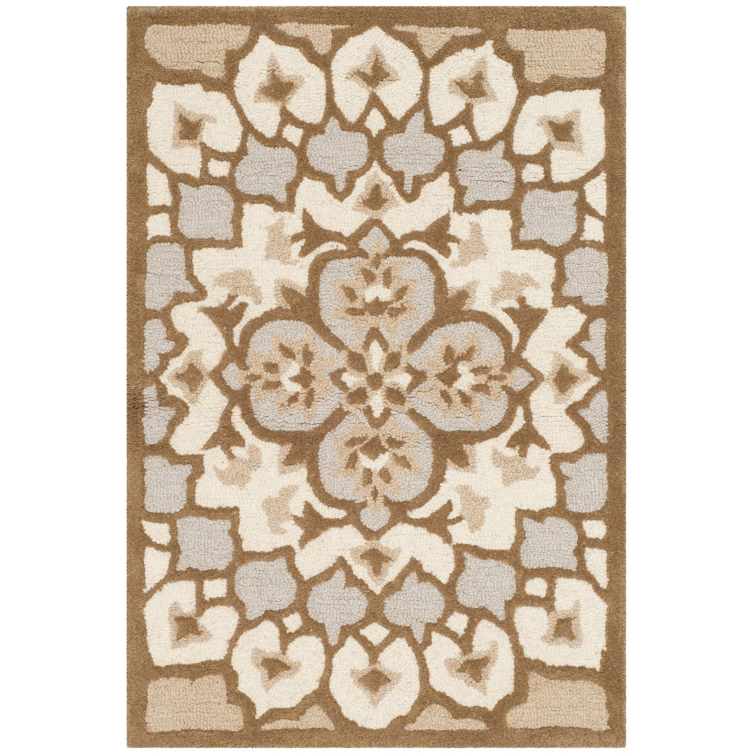 SAFAVIEH Bellagio BLG610B Handmade Ivory /Dark Beige Rug Image 2