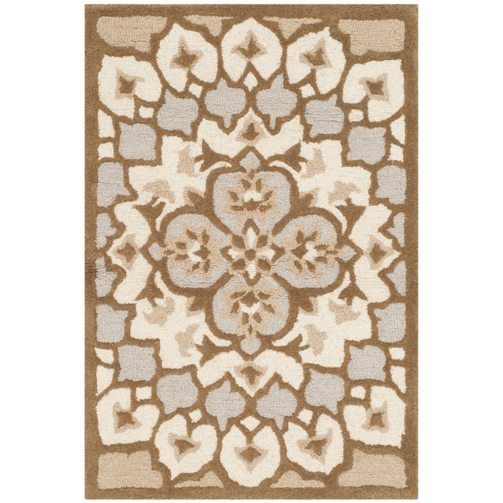 SAFAVIEH Bellagio BLG610B Handmade Ivory /Dark Beige Rug Image 2