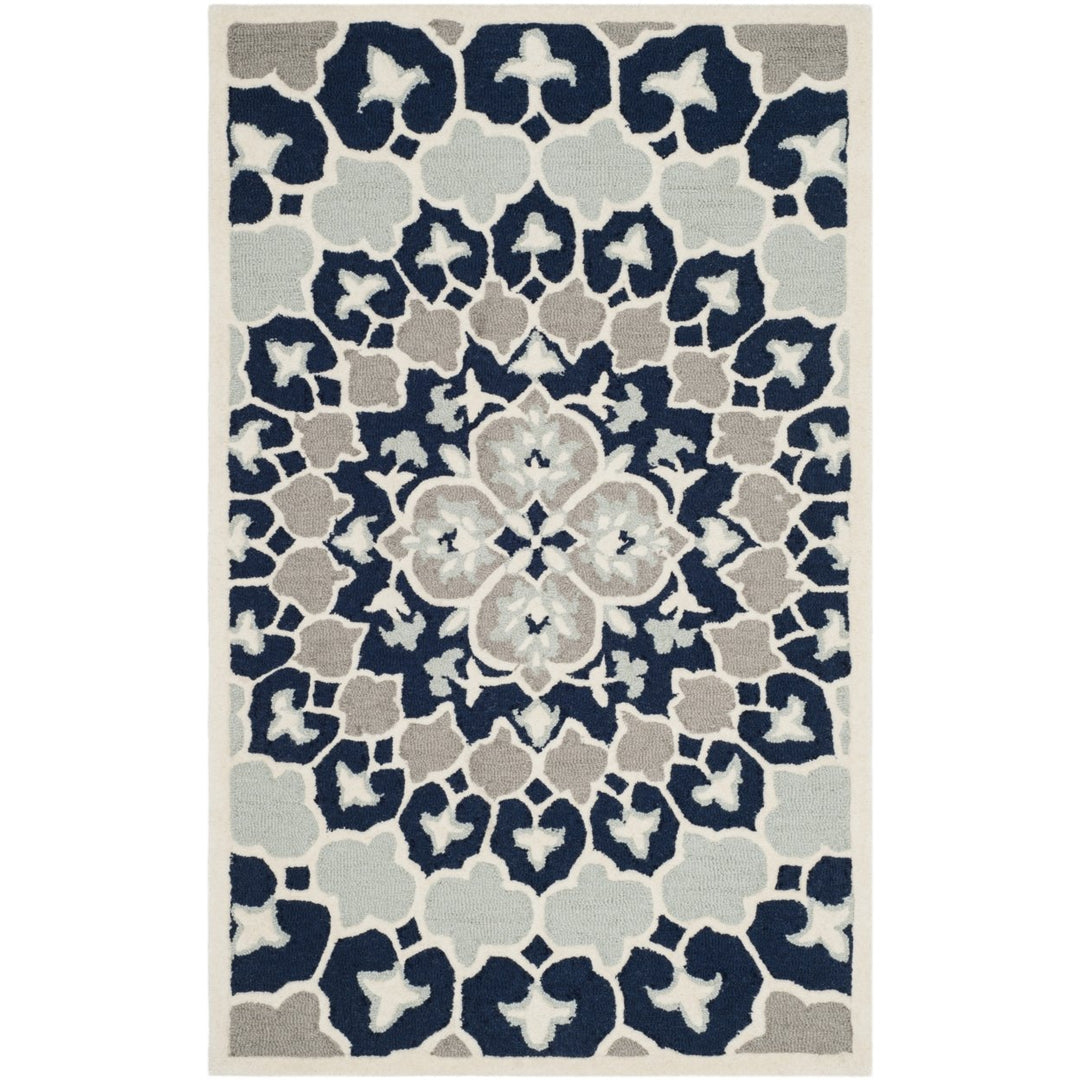 SAFAVIEH Bellagio BLG610C Handmade Navy Blue / Ivory Rug Image 9