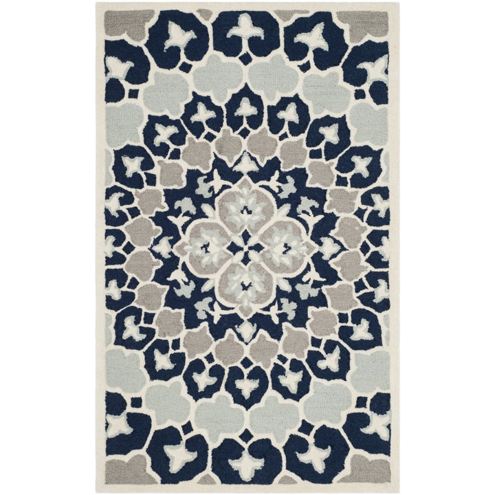 SAFAVIEH Bellagio BLG610C Handmade Navy Blue / Ivory Rug Image 9