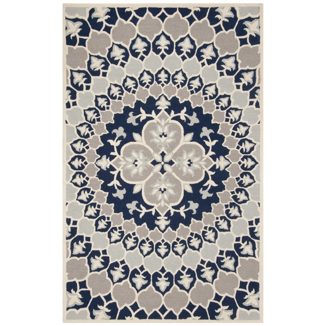 SAFAVIEH Bellagio BLG610C Handmade Navy Blue / Ivory Rug Image 10