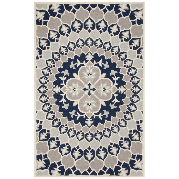 SAFAVIEH Bellagio BLG610C Handmade Navy Blue / Ivory Rug Image 1