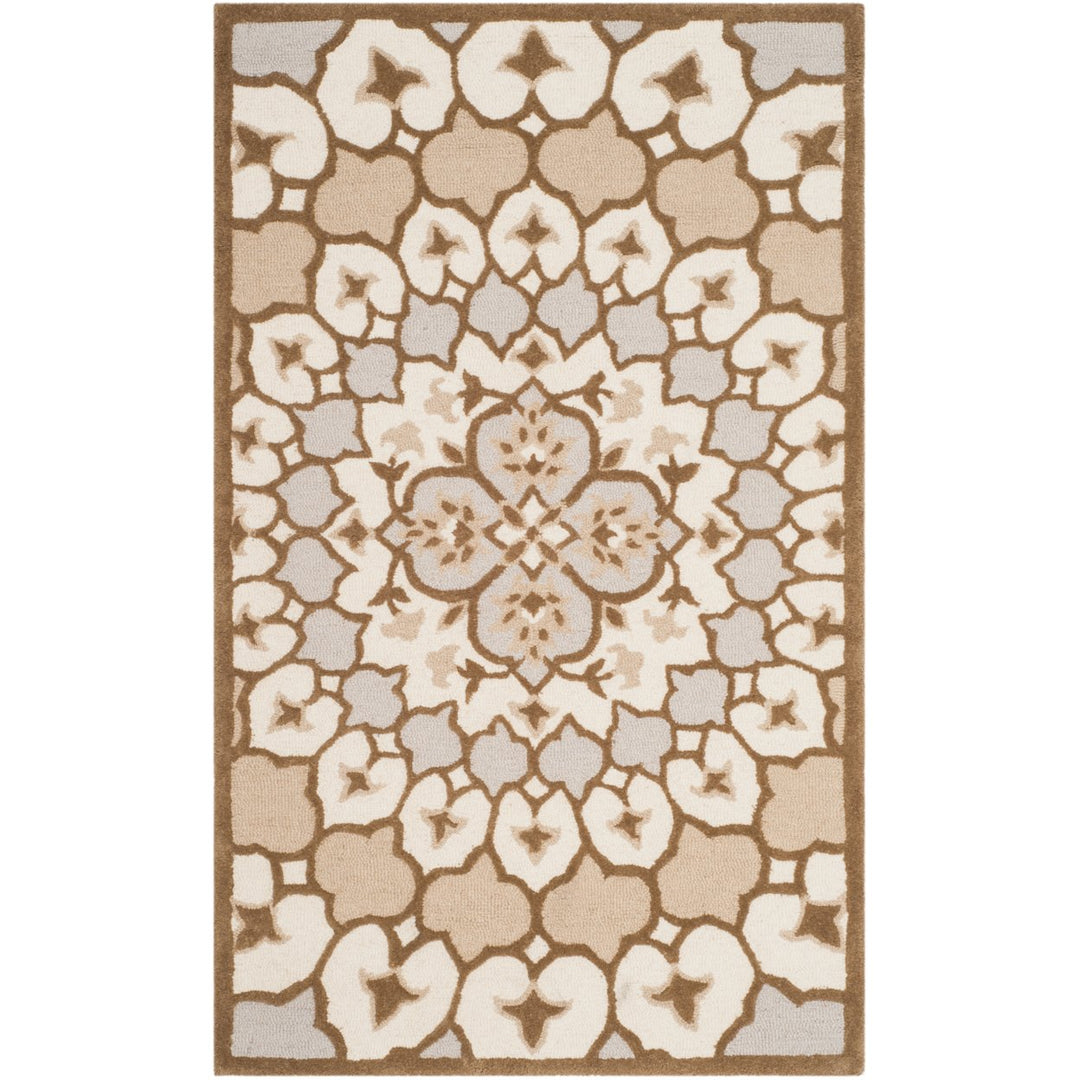 SAFAVIEH Bellagio BLG610B Handmade Ivory /Dark Beige Rug Image 4