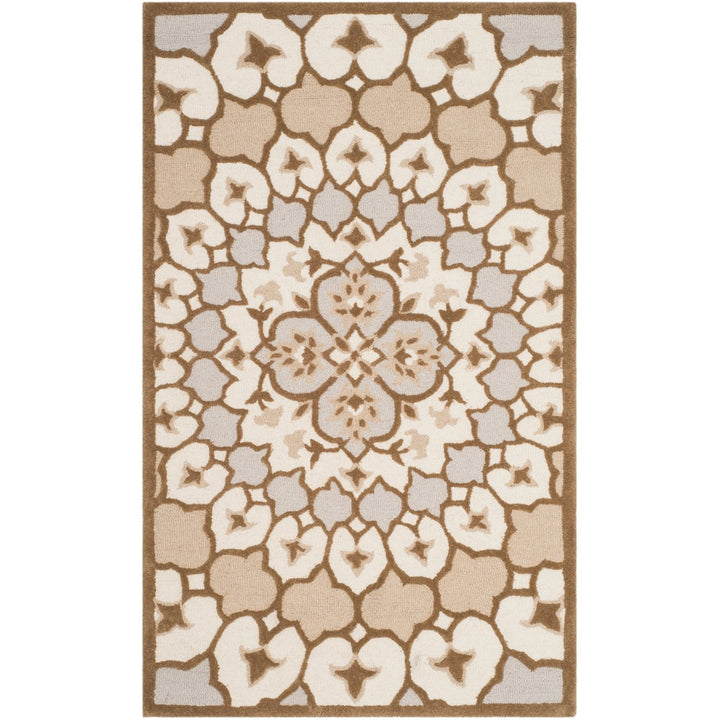 SAFAVIEH Bellagio BLG610B Handmade Ivory /Dark Beige Rug Image 4