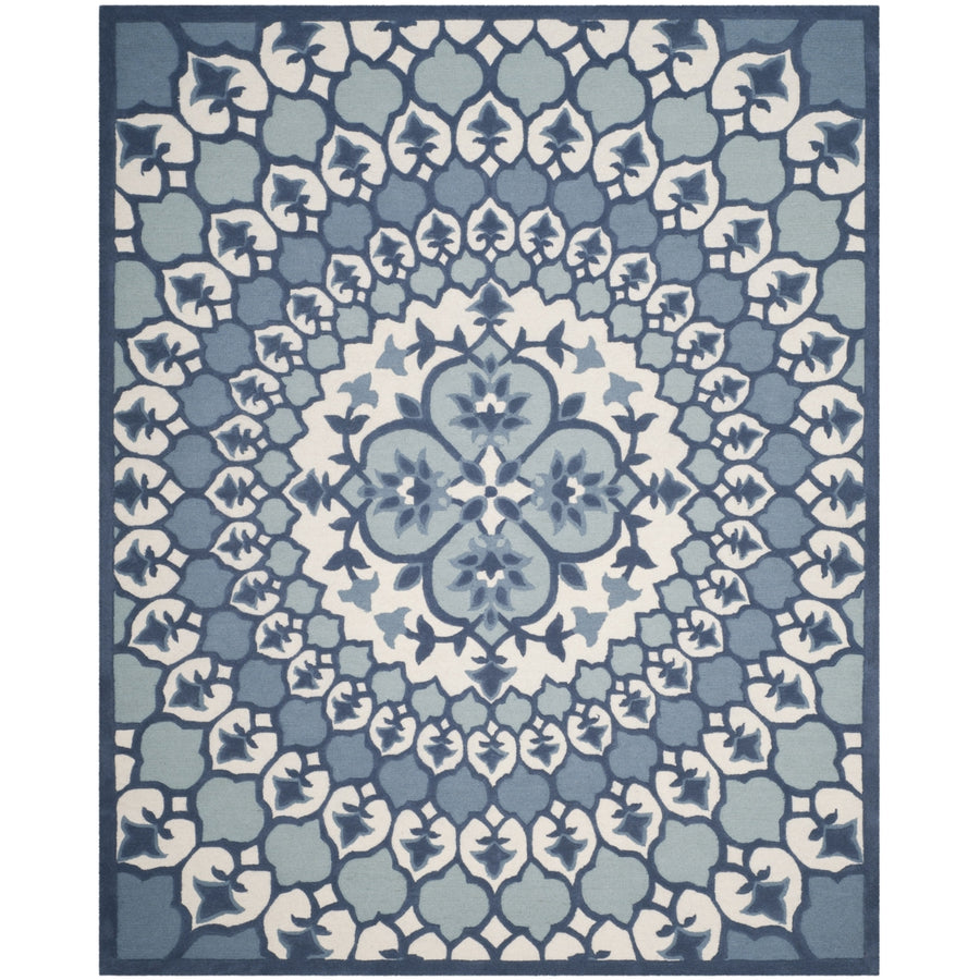 SAFAVIEH Bellagio BLG610G Handmade Ivory / Blue Rug Image 1