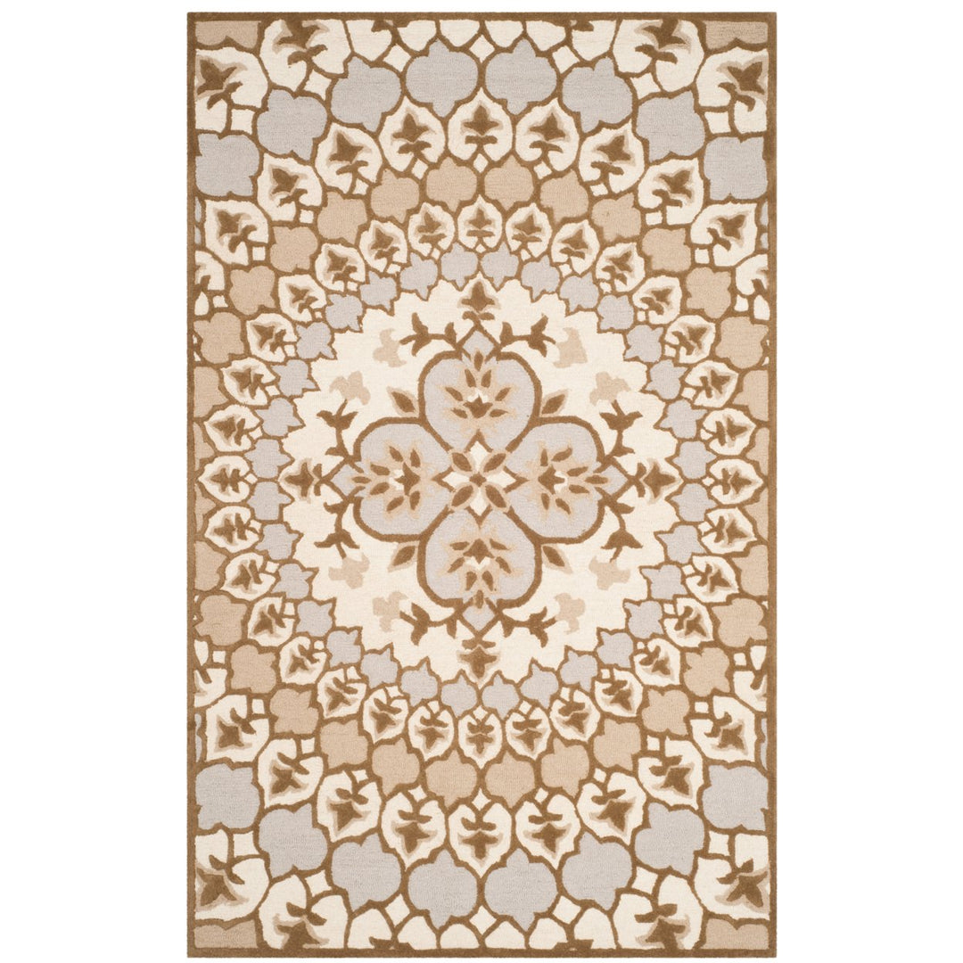 SAFAVIEH Bellagio BLG610B Handmade Ivory /Dark Beige Rug Image 5