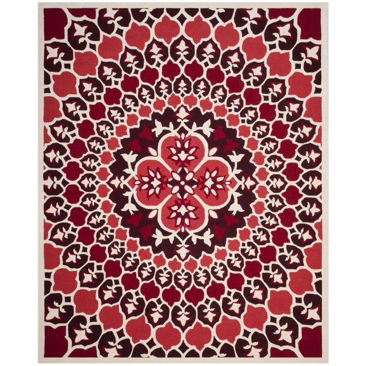 SAFAVIEH Bellagio BLG610K Handmade Red / Ivory Rug Image 1