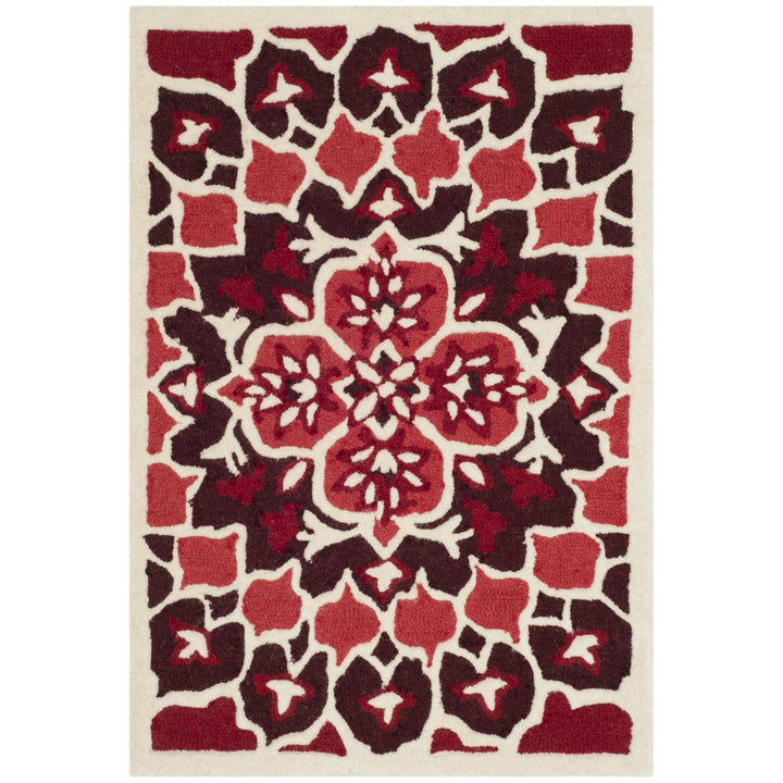 SAFAVIEH Bellagio BLG610K Handmade Red / Ivory Rug Image 2