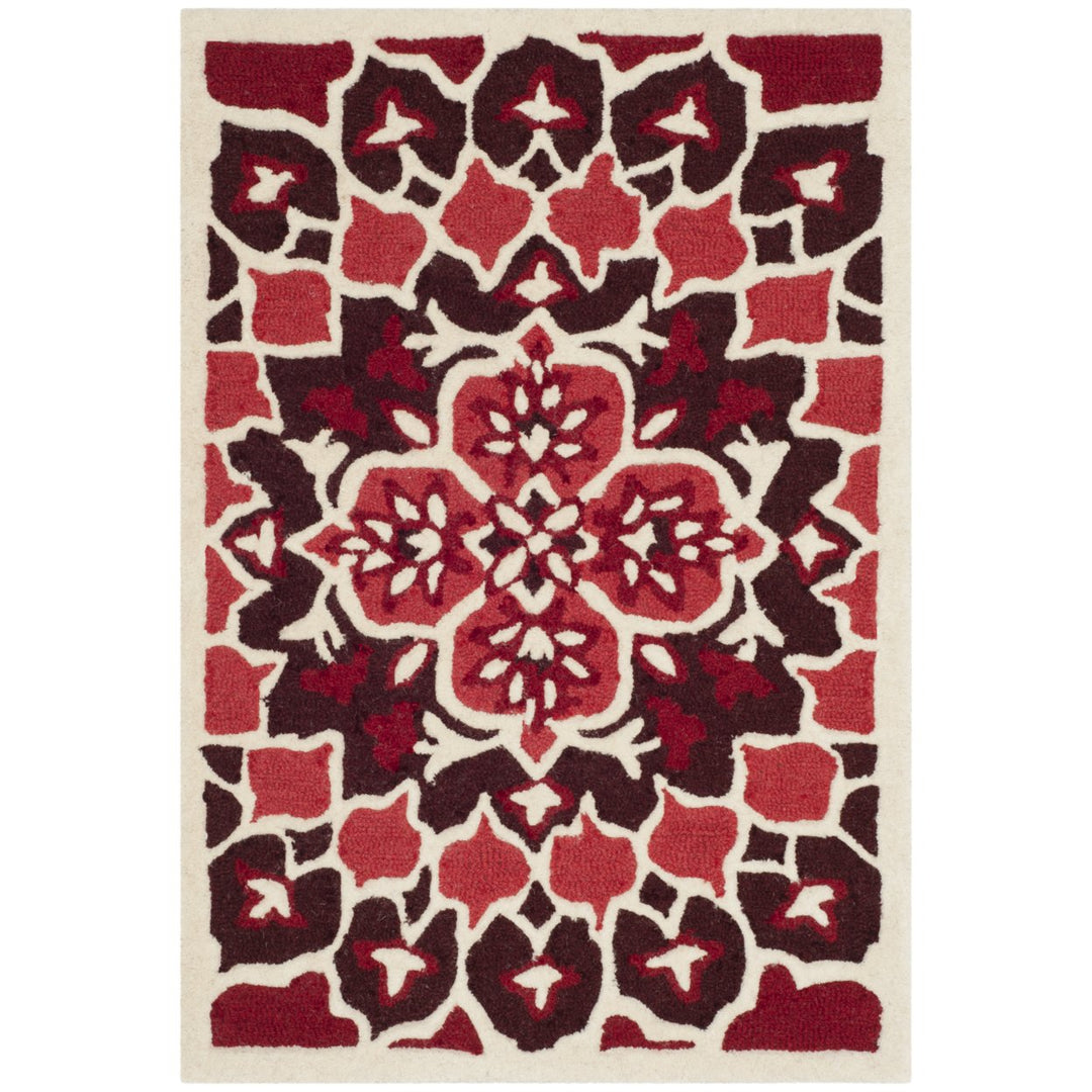 SAFAVIEH Bellagio BLG610K Handmade Red / Ivory Rug Image 1