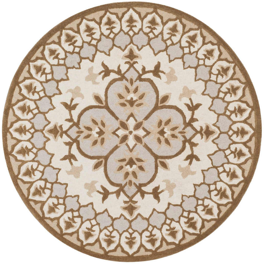 SAFAVIEH Bellagio BLG610B Handmade Ivory /Dark Beige Rug Image 6