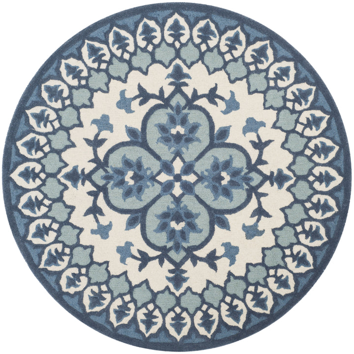 SAFAVIEH Bellagio BLG610G Handmade Ivory / Blue Rug Image 4