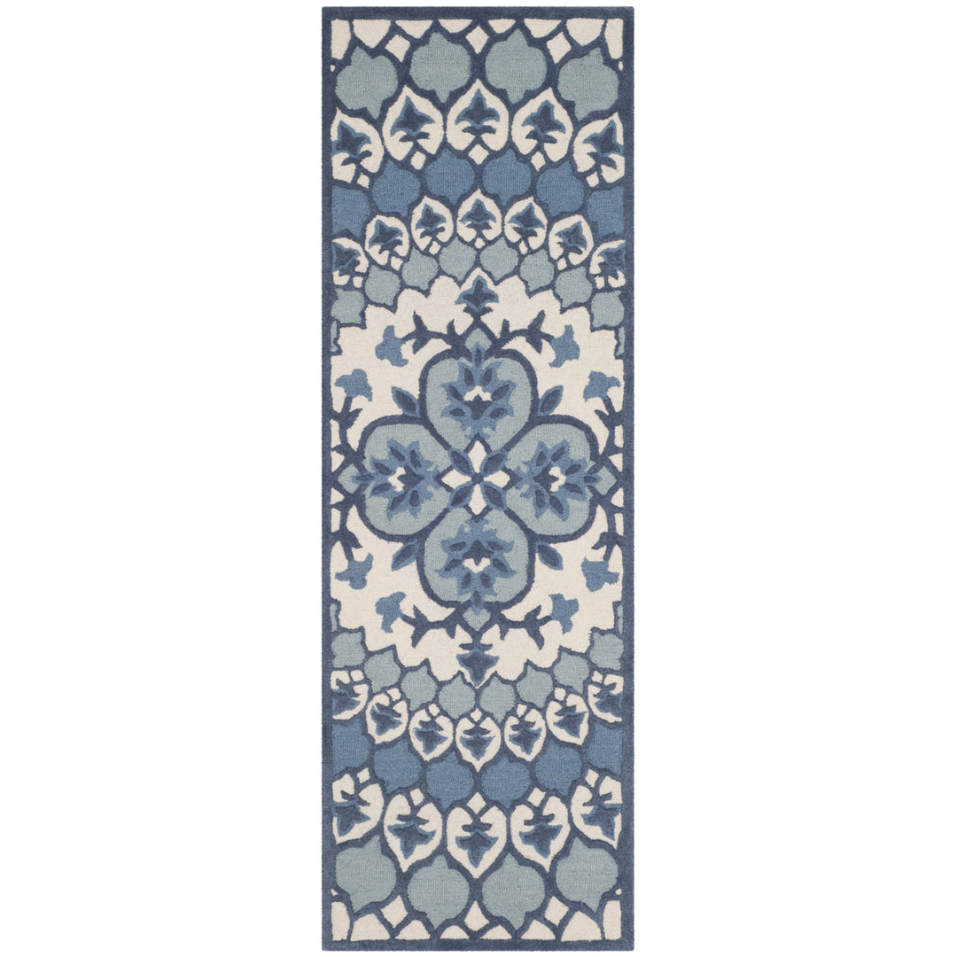 SAFAVIEH Bellagio BLG610G Handmade Ivory / Blue Rug Image 5