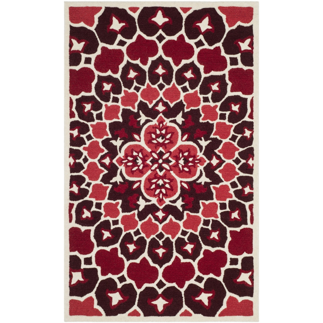 SAFAVIEH Bellagio BLG610K Handmade Red / Ivory Rug Image 4