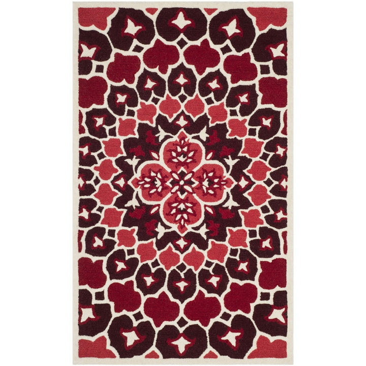 SAFAVIEH Bellagio BLG610K Handmade Red / Ivory Rug Image 4