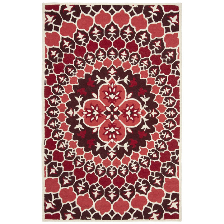 SAFAVIEH Bellagio BLG610K Handmade Red / Ivory Rug Image 5