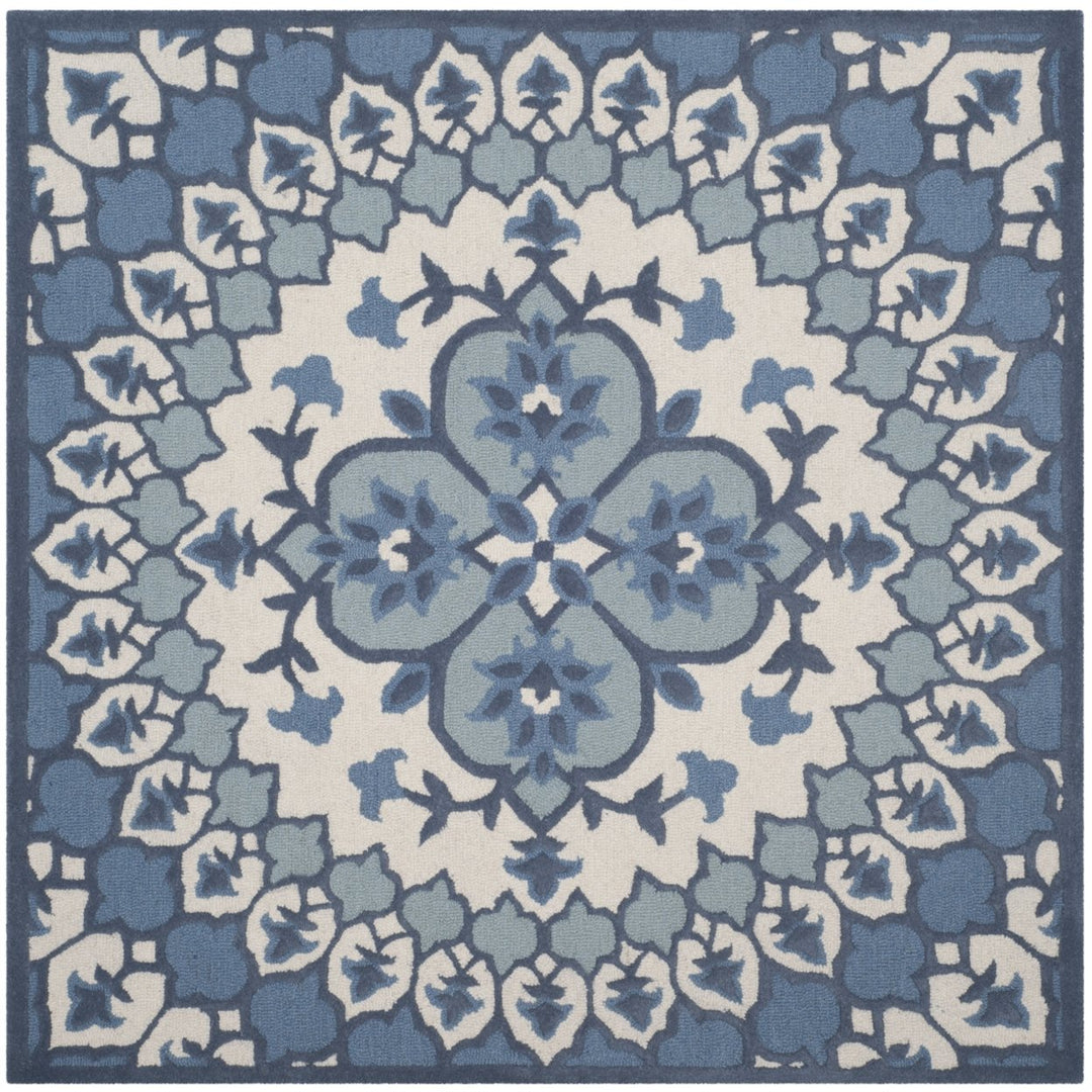 SAFAVIEH Bellagio BLG610G Handmade Ivory / Blue Rug Image 1