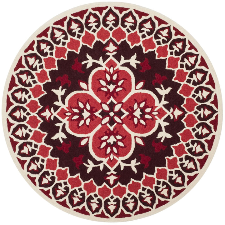 SAFAVIEH Bellagio BLG610K Handmade Red / Ivory Rug Image 6