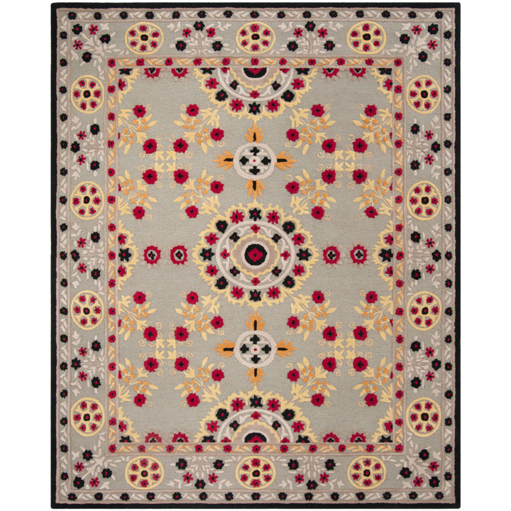 SAFAVIEH Bellagio BLG628A Handmade Light Grey /Black Rug Image 1