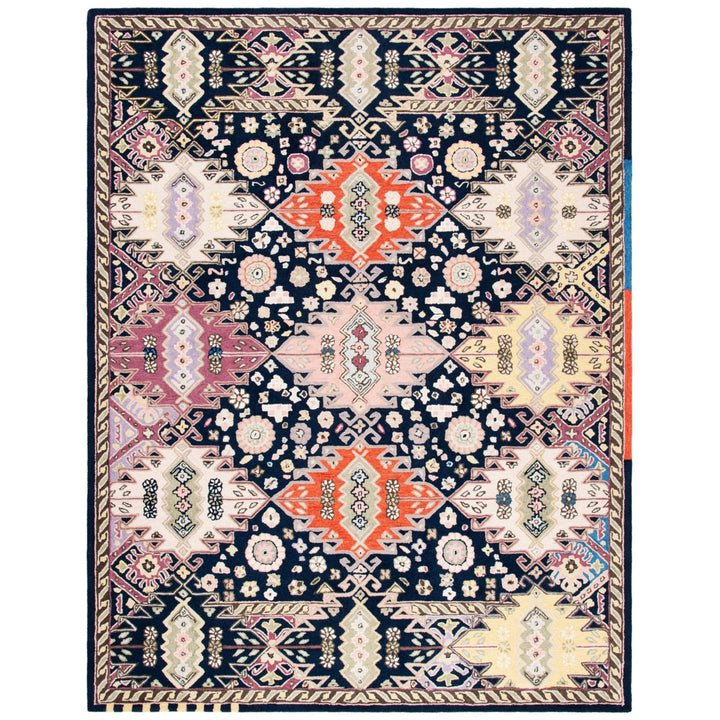 SAFAVIEH Bellagio BLG626N Handmade Navy / Sage Rug Image 1