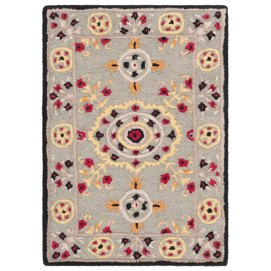 SAFAVIEH Bellagio BLG628A Handmade Light Grey /Black Rug Image 8