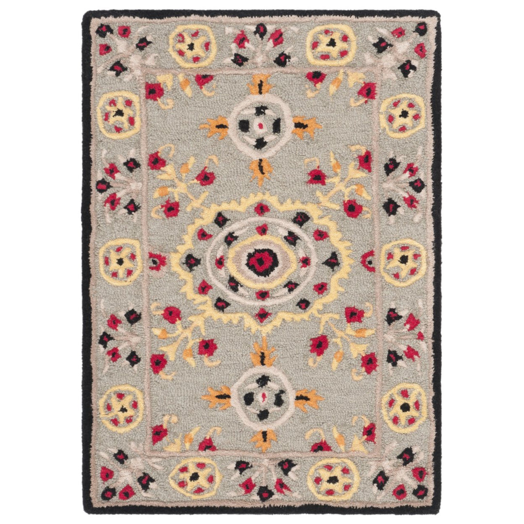 SAFAVIEH Bellagio BLG628A Handmade Light Grey /Black Rug Image 1