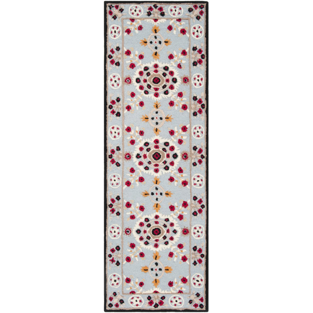 SAFAVIEH Bellagio BLG628B Handmade Light Blue /Black Rug Image 1