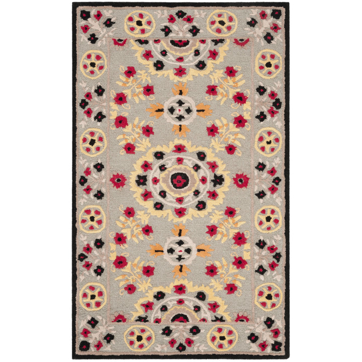 SAFAVIEH Bellagio BLG628A Handmade Light Grey /Black Rug Image 9