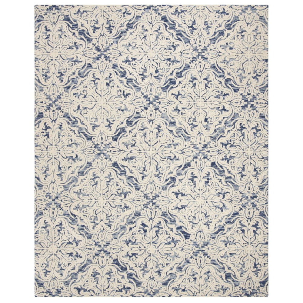 SAFAVIEH Blossom BLM103M Handmade Blue / Ivory Rug Image 2