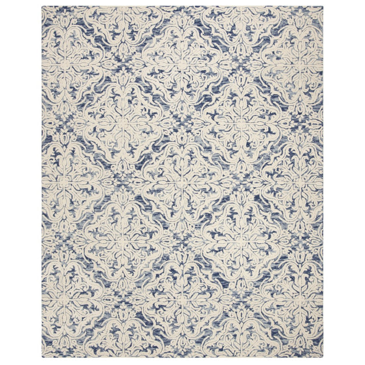 SAFAVIEH Blossom BLM103M Handmade Blue / Ivory Rug Image 2