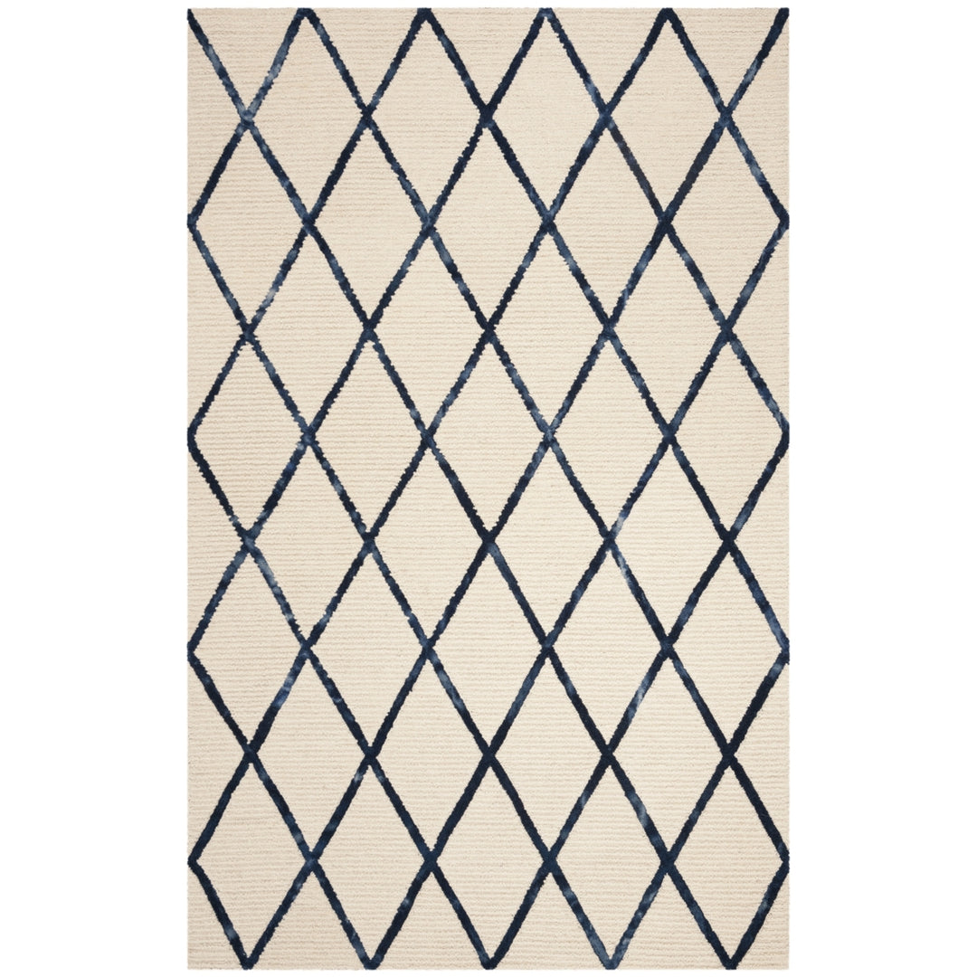 SAFAVIEH Blossom BLM102N Handmade Ivory / Navy Rug Image 9