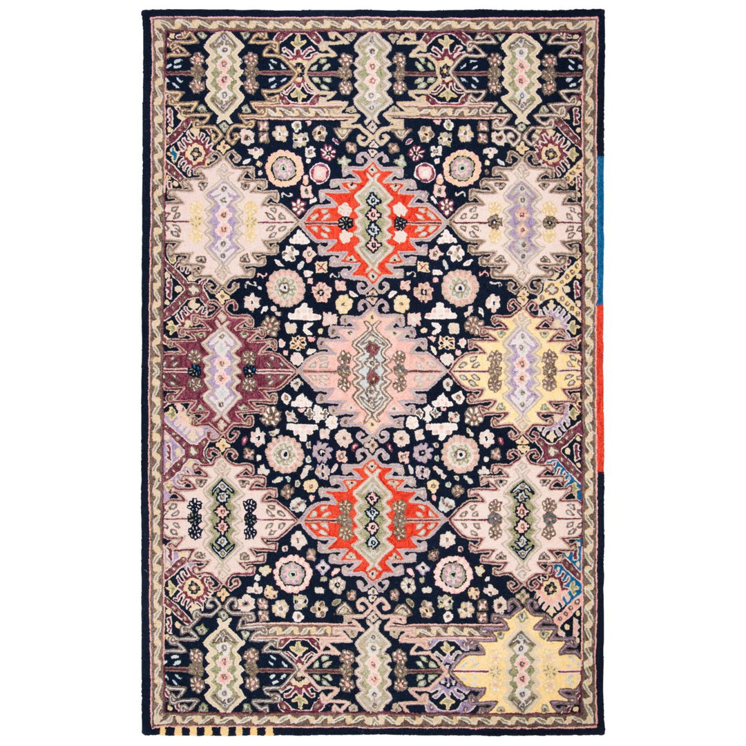 SAFAVIEH Bellagio BLG626N Handmade Navy / Sage Rug Image 10