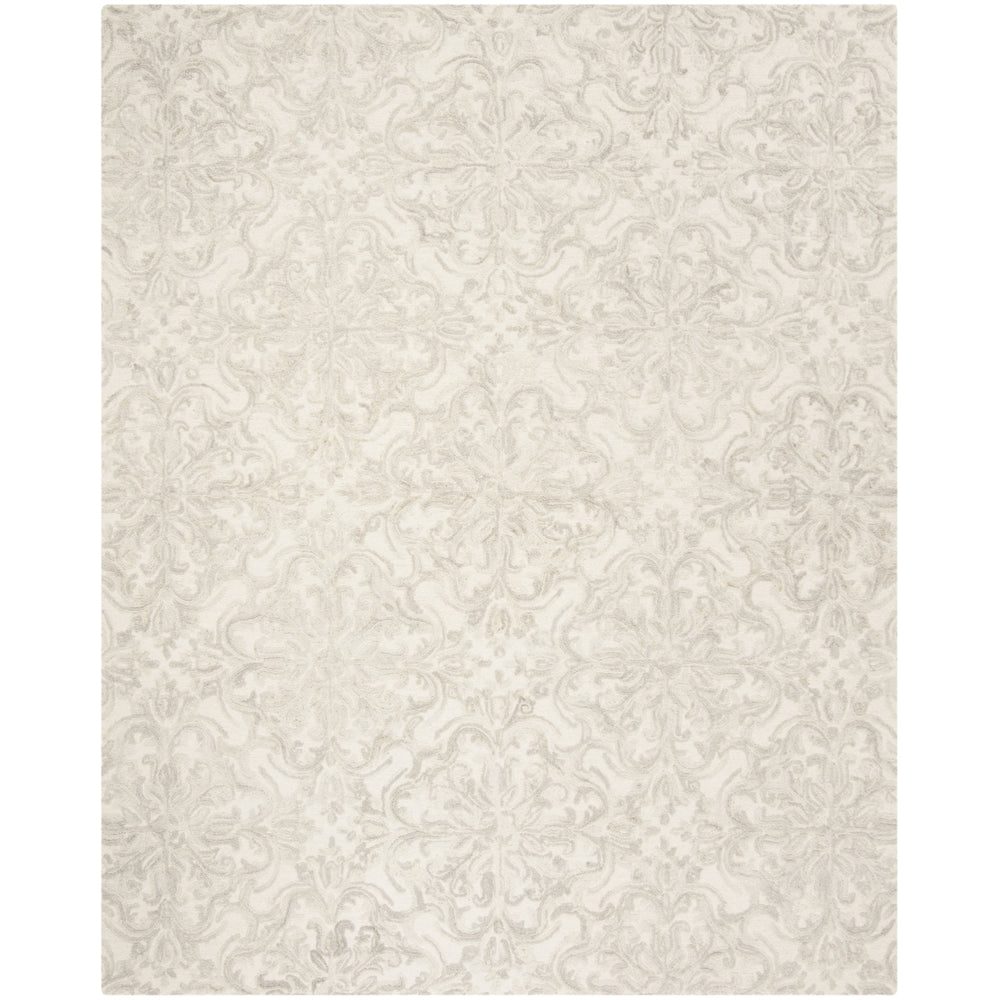 SAFAVIEH Blossom BLM103A Handmade Ivory / Grey Rug Image 2